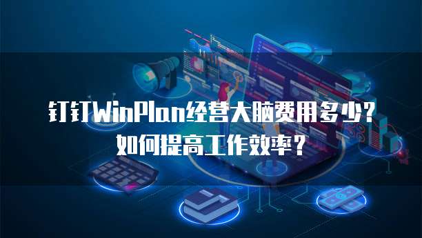 钉钉WinPlan经营大脑费用多少?如何提高工作效率?