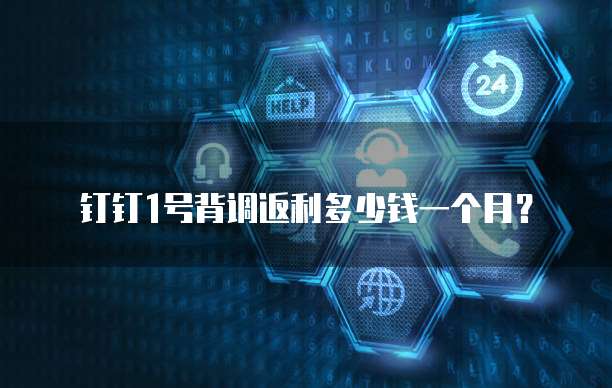 钉钉1号背调返利多少钱一个月?