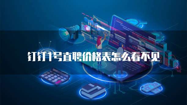 钉钉1号直聘价格表怎么看不见