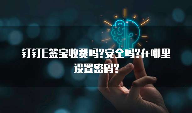 钉钉E签宝收费吗?安全吗?在哪里设置密码?
