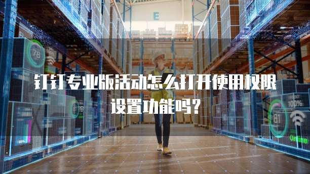 钉钉专业版活动怎么打开使用权限设置功能吗?