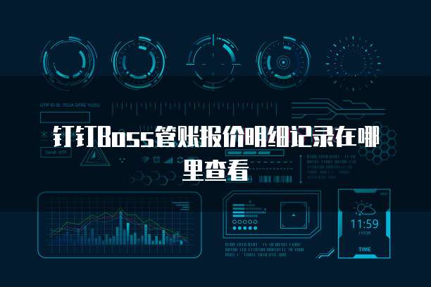 钉钉Boss管账报价明细记录在哪里查看