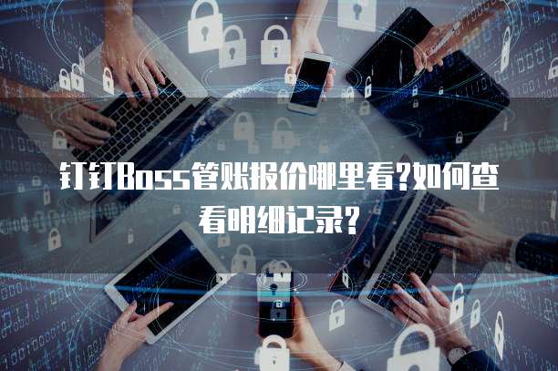 钉钉Boss管账报价哪里看?如何查看明细记录?