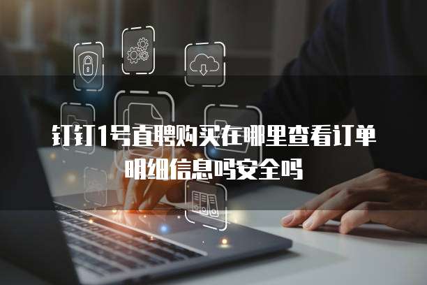 钉钉1号直聘购买在哪里查看订单明细信息吗安全吗