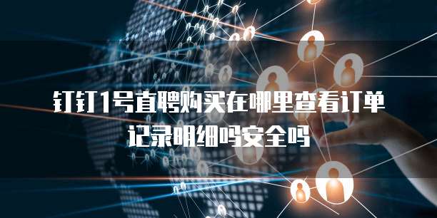 钉钉1号直聘购买在哪里查看订单记录明细吗安全吗