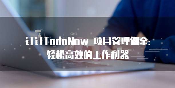 钉钉TodoNow 项目管理佣金:轻松高效的工作利器