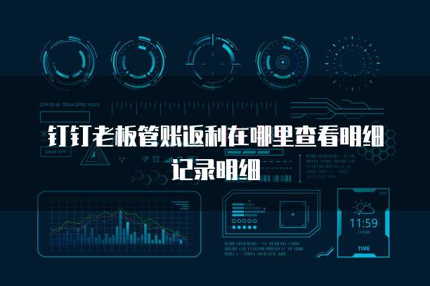 钉钉老板管账返利在哪里查看明细记录明细