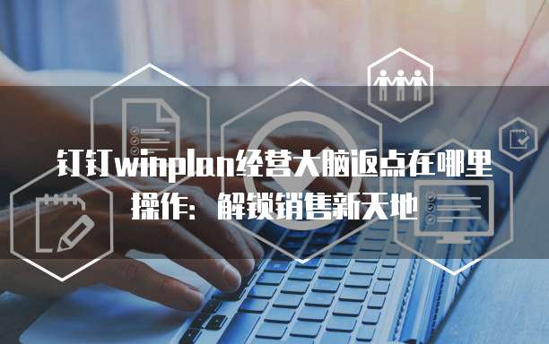 钉钉winplan经营大脑返点在哪里操作:解锁销售新天地