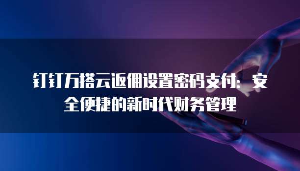 钉钉万搭云返佣设置密码支付:安全便捷的新时代财务管理