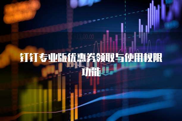 钉钉专业版优惠券领取与使用权限功能