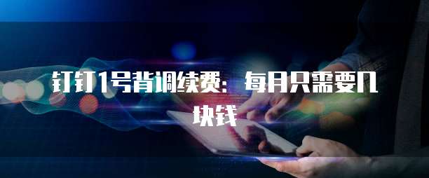 钉钉1号背调续费:每月只需要几块钱