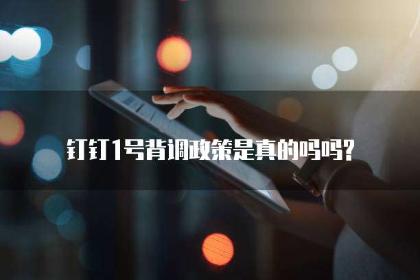 钉钉1号背调政策是真的吗吗?