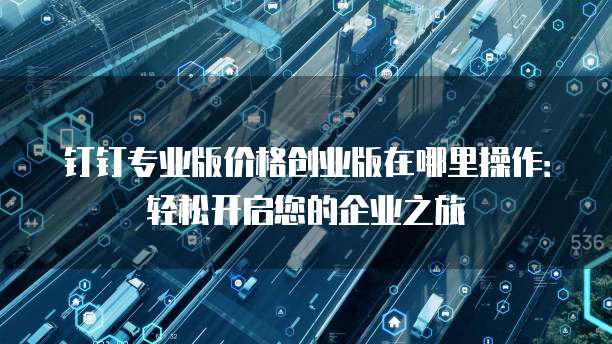 钉钉专业版价格创业版在哪里操作:轻松开启您的企业之旅