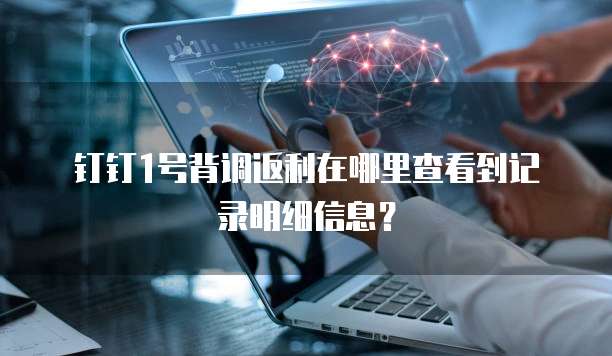 钉钉1号背调返利在哪里查看到记录明细信息?