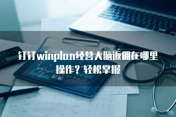 钉钉winplan经营大脑返佣在哪里操作?轻松掌握