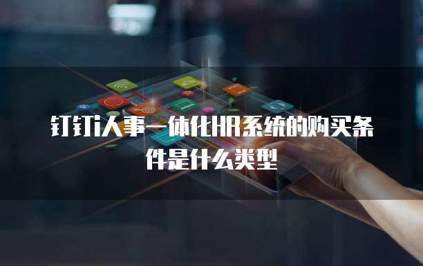 钉钉i人事一体化HR系统的购买条件是什么类型