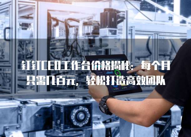 钉钉CEO工作台价格揭秘:每个月只需几百元,轻松打造高效团队