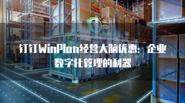 钉钉WinPlan经营大脑优惠:企业数字化管理的利器