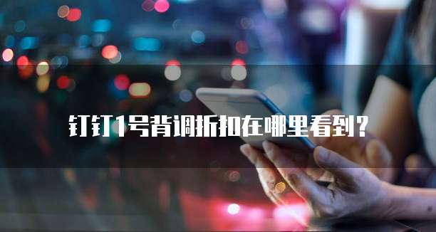 钉钉1号背调折扣在哪里看到?