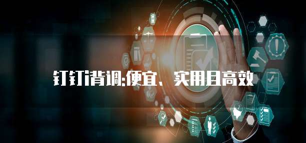 钉钉i背调:便宜、实用且高效