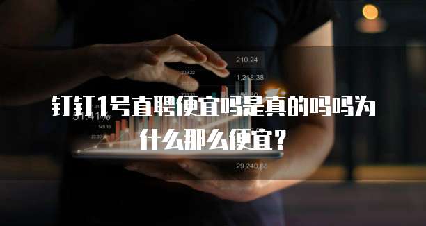 钉钉1号直聘便宜吗是真的吗吗为什么那么便宜?