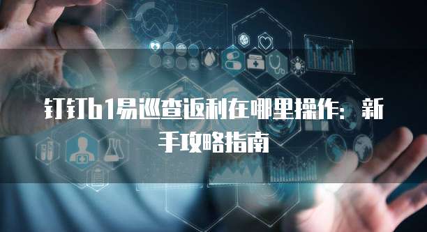 钉钉b1易巡查返利在哪里操作:新手攻略指南