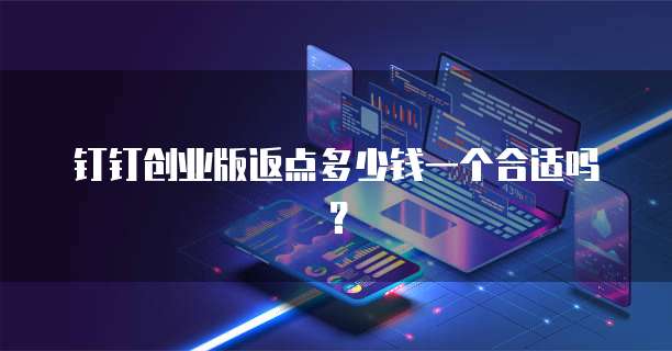 钉钉创业版返点多少钱一个合适吗?