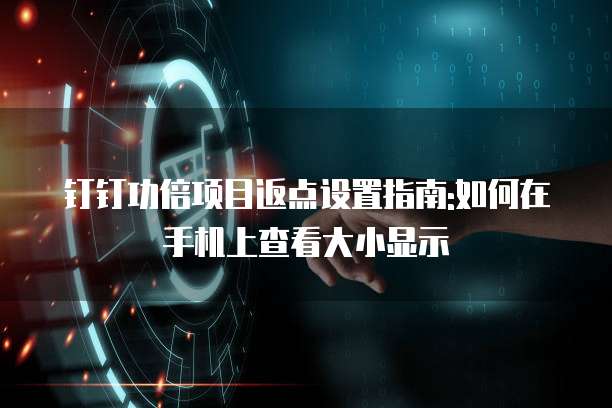 钉钉功倍项目返点设置指南:如何在手机上查看大小显示