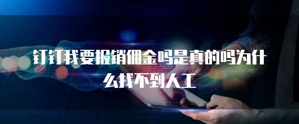 钉钉我要报销佣金吗是真的吗为什么找不到人工