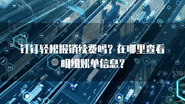 钉钉轻松报销续费吗?在哪里查看明细账单信息?