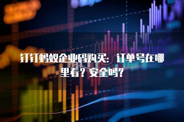 钉钉蚂蚁企业码购买:订单号在哪里看?安全吗?