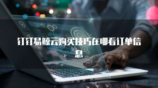 钉钉易鲸云购买技巧在哪看订单信息