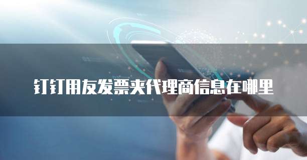 钉钉用友发票夹代理商信息在哪里