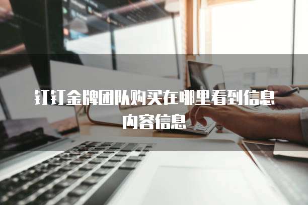 钉钉金牌团队购买在哪里看到信息内容信息