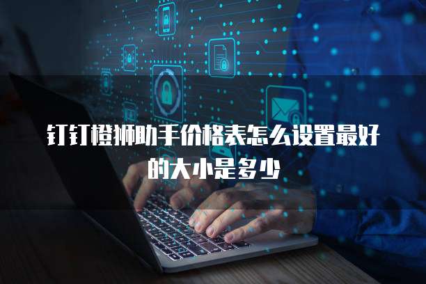 钉钉橙狮助手价格表怎么设置最好的大小是多少