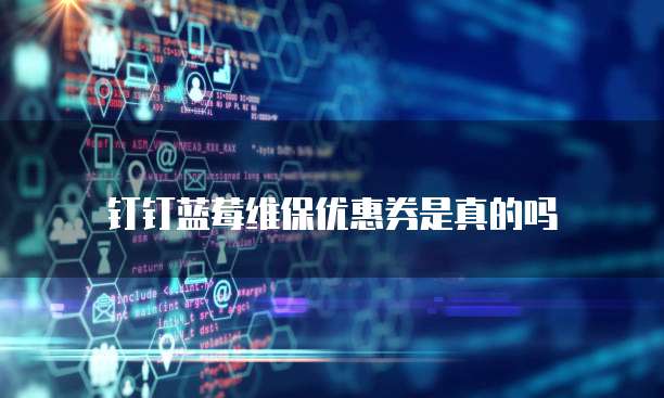 钉钉蓝莓维保优惠券是真的吗