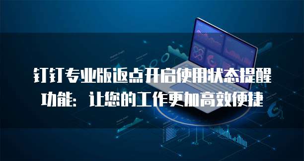 钉钉专业版返点开启使用状态提醒功能:让您的工作更加高效便捷