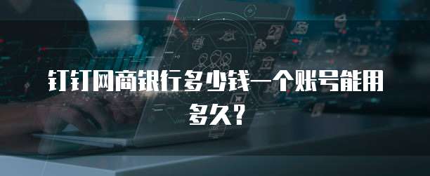 钉钉网商银行多少钱一个账号能用多久?