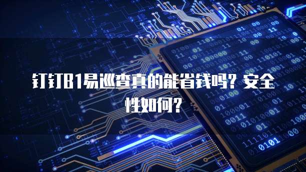 钉钉B1易巡查真的能省钱吗?安全性如何?