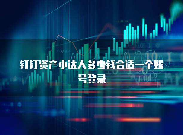 钉钉资产小达人多少钱合适一个账号登录