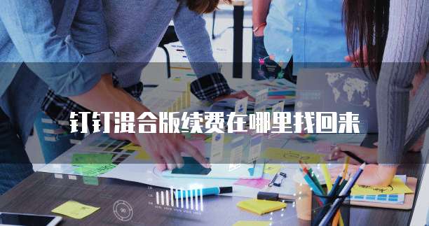 钉钉混合版续费在哪里找回来