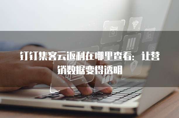 钉钉集客云返利在哪里查看:让营销数据变得透明