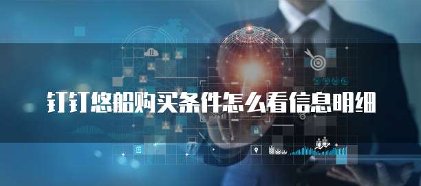 钉钉悠船购买条件怎么看信息明细