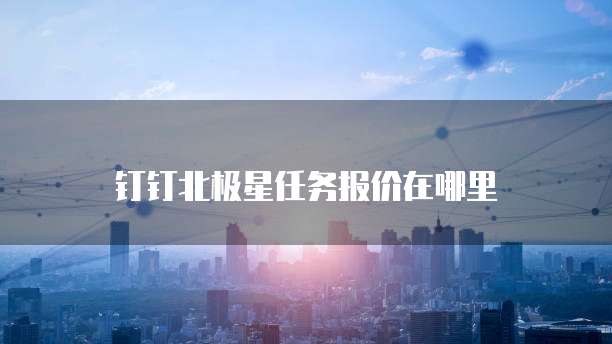 钉钉北极星任务报价在哪里