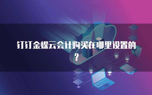 钉钉金蝶云会计购买在哪里设置的?