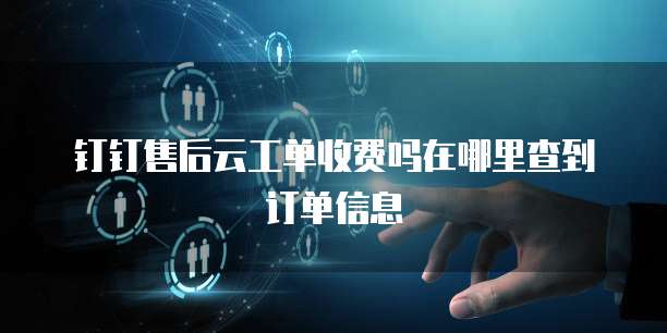 钉钉售后云工单收费吗在哪里查到订单信息