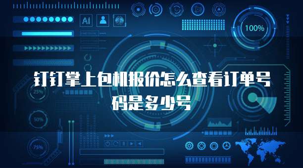 钉钉掌上包机报价怎么查看订单号码是多少号