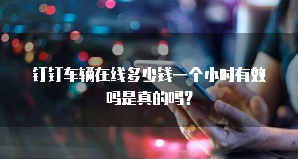 钉钉车辆在线多少钱一个小时有效吗是真的吗?