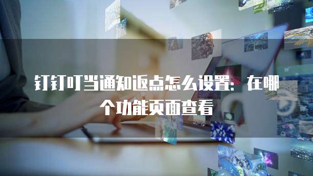 钉钉叮当通知返点怎么设置:在哪个功能页面查看