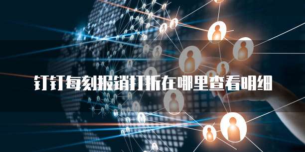 钉钉每刻报销打折在哪里查看明细